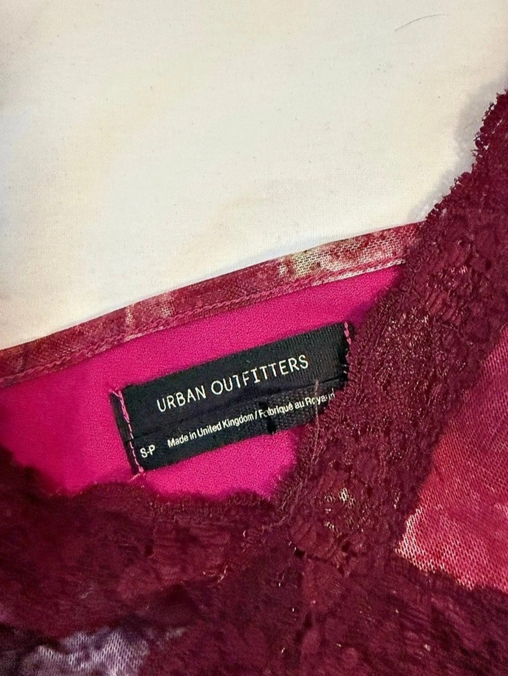 Urban Outfitters Abstract Mini Dress in Red & Pink Like New - Picture 2 of 3